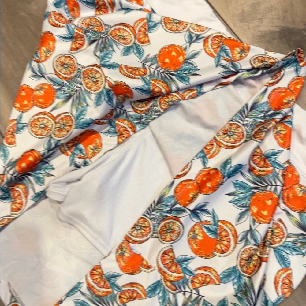 Coral‎ Bay Golf Skort Orange Citrus Sz L wicking PerformanceTennis Athletic Core
